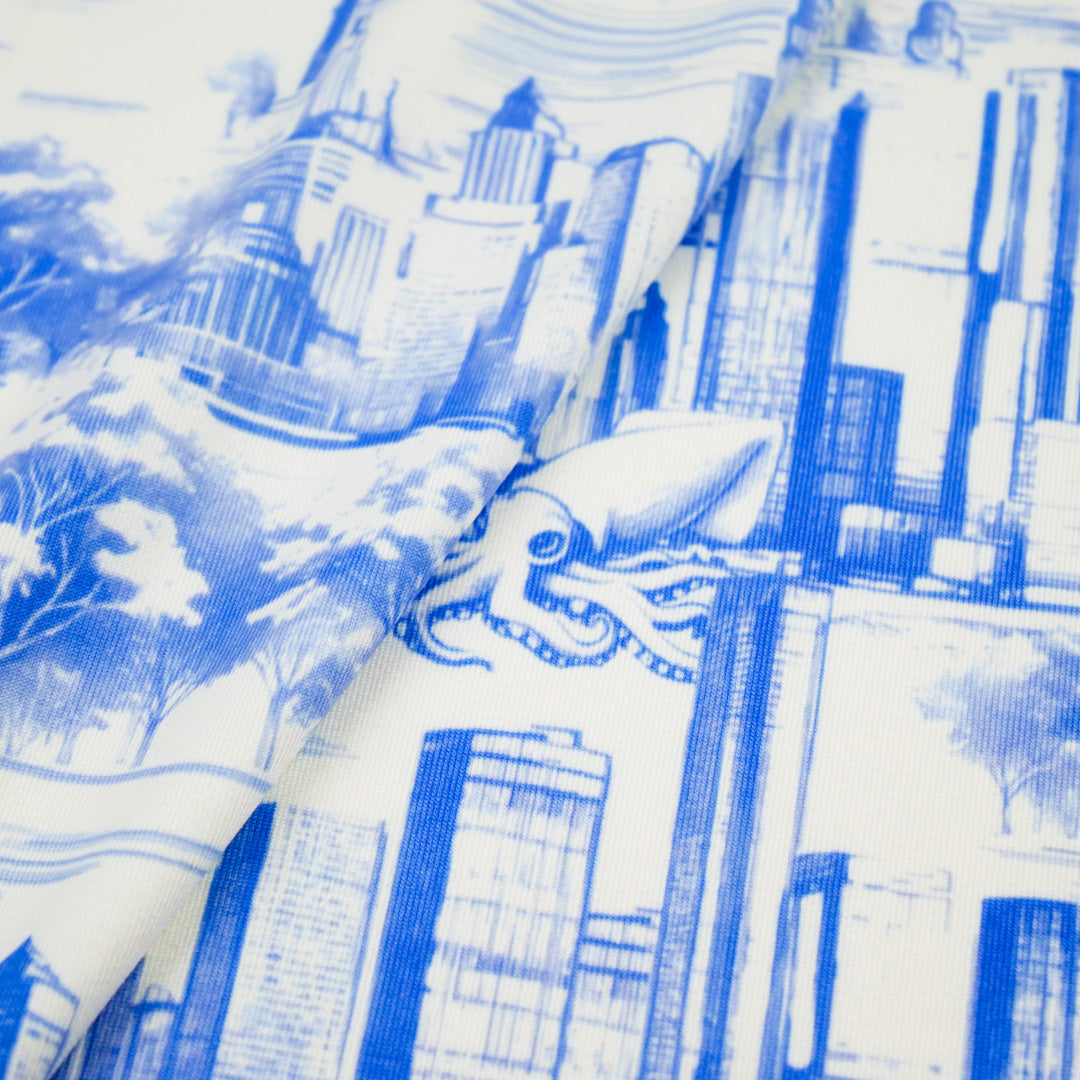CHARLIE - KNIT PRINTS - CITYSCAPE / DINOSAURS