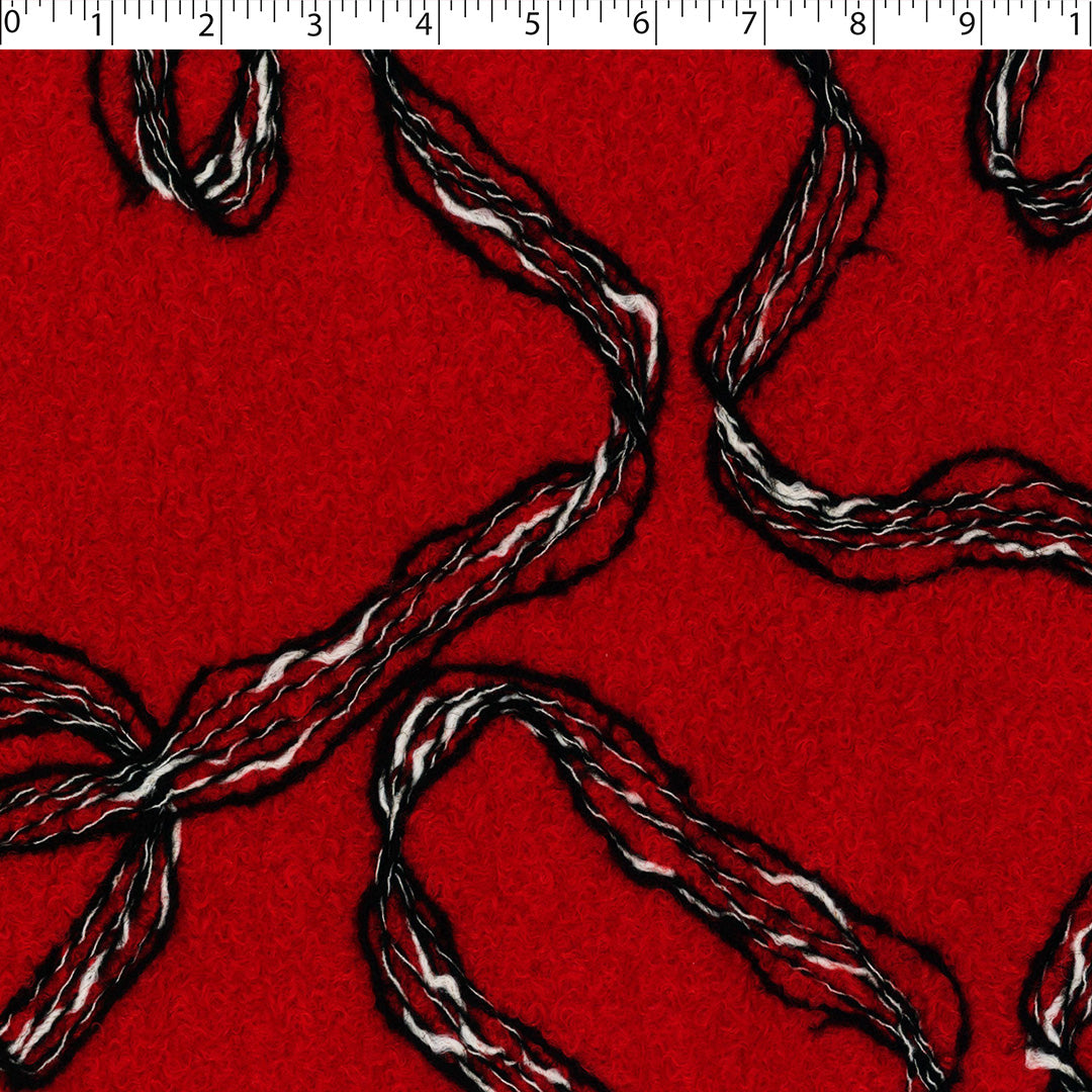 IRIS COLLECTION - BOUCLE COATING WITH EMBROIDERY