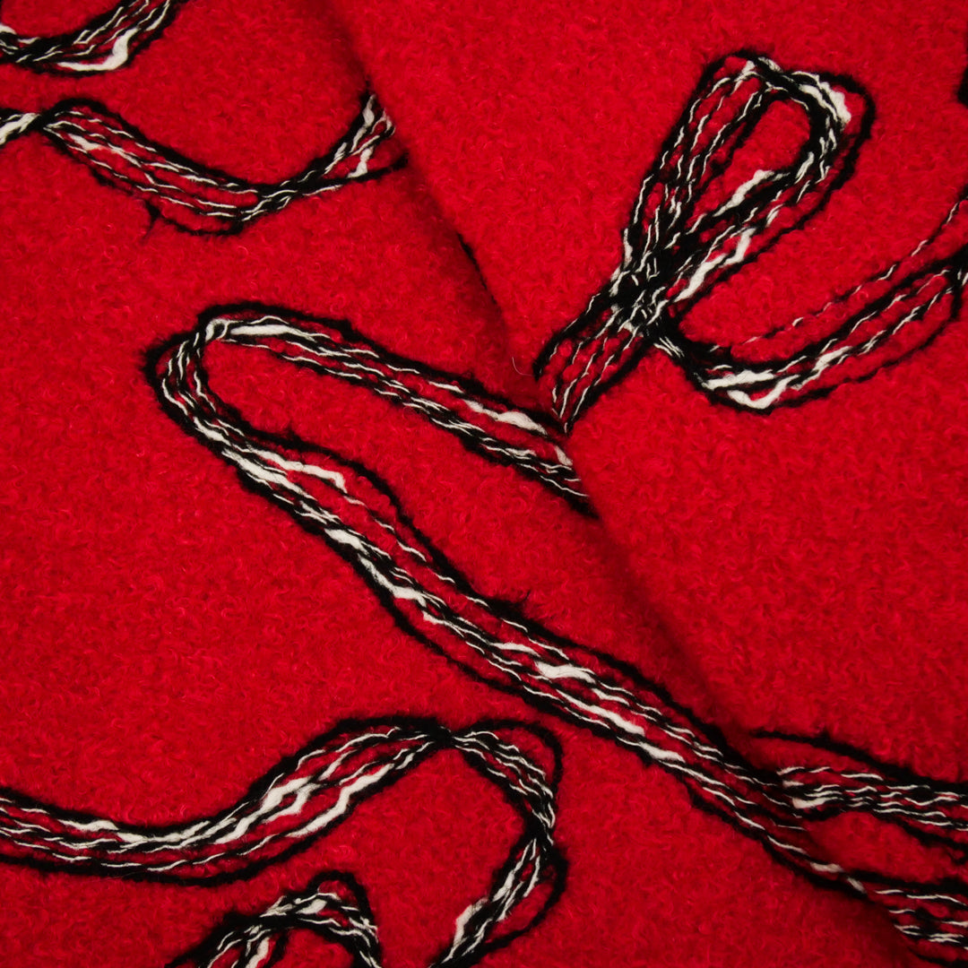 IRIS COLLECTION - BOUCLE COATING WITH EMBROIDERY