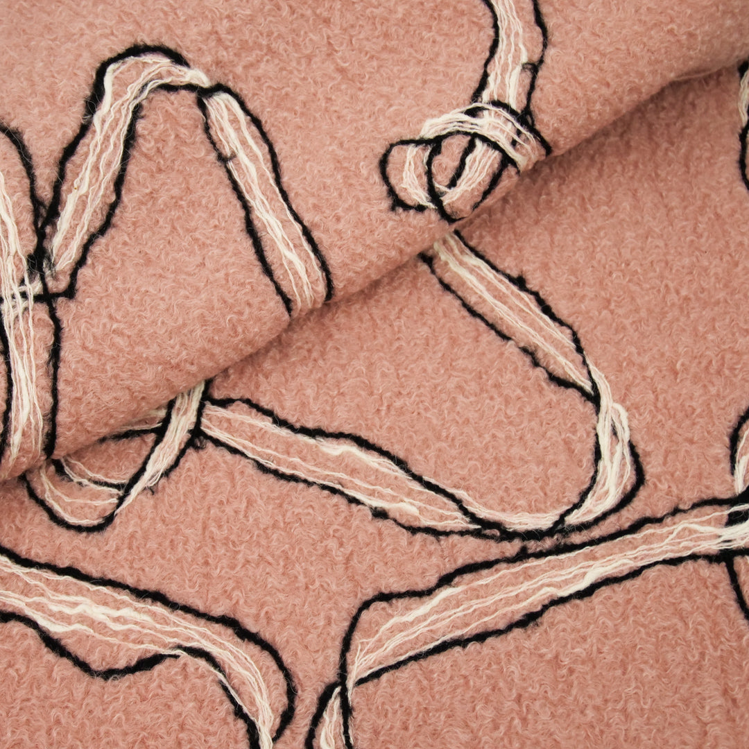 SERENA COLLECTION - BOUCLE COATING WITH EMBROIDERY