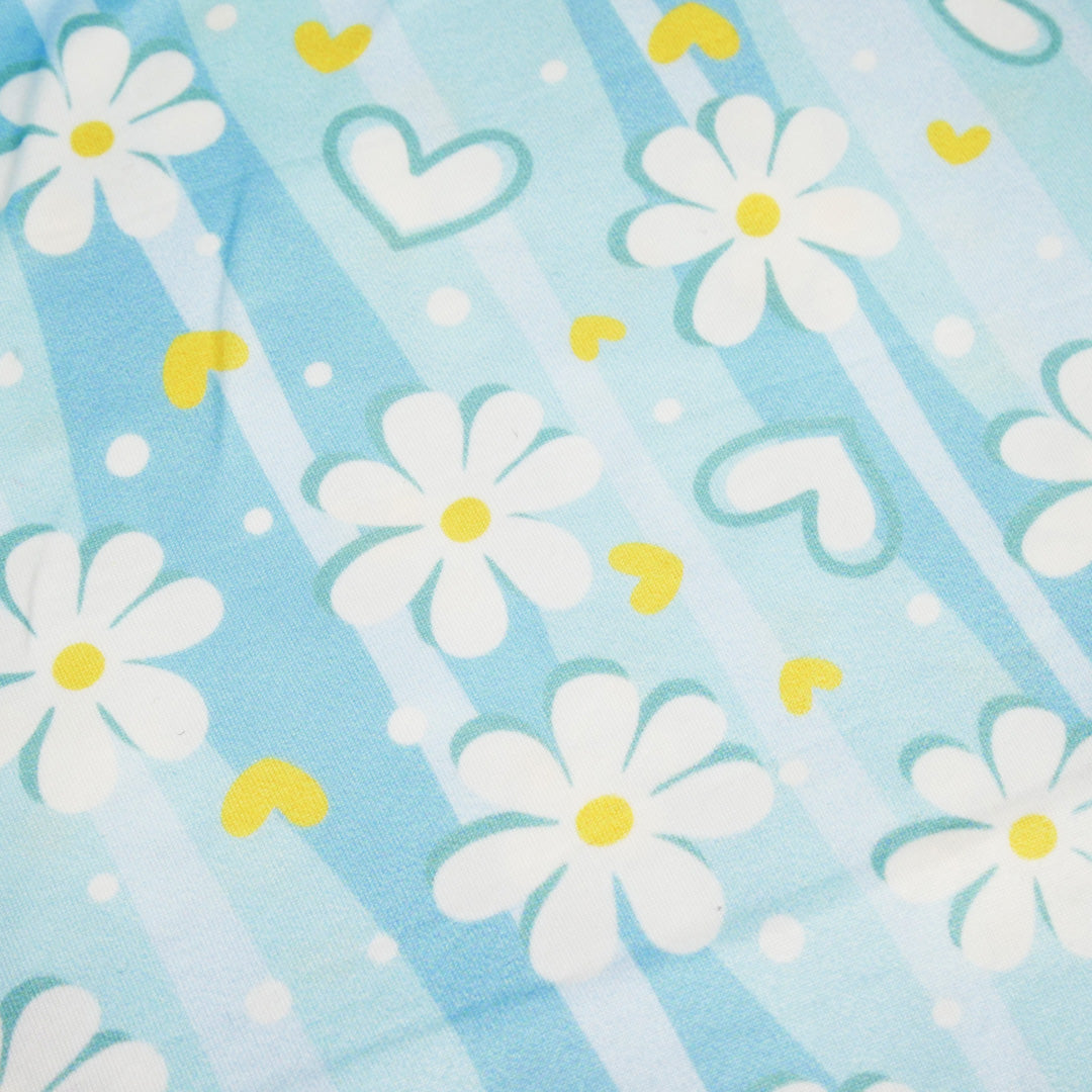 NIGHTY NITE - BRUSHED KNIT PRINTS - DAISY SCATTER