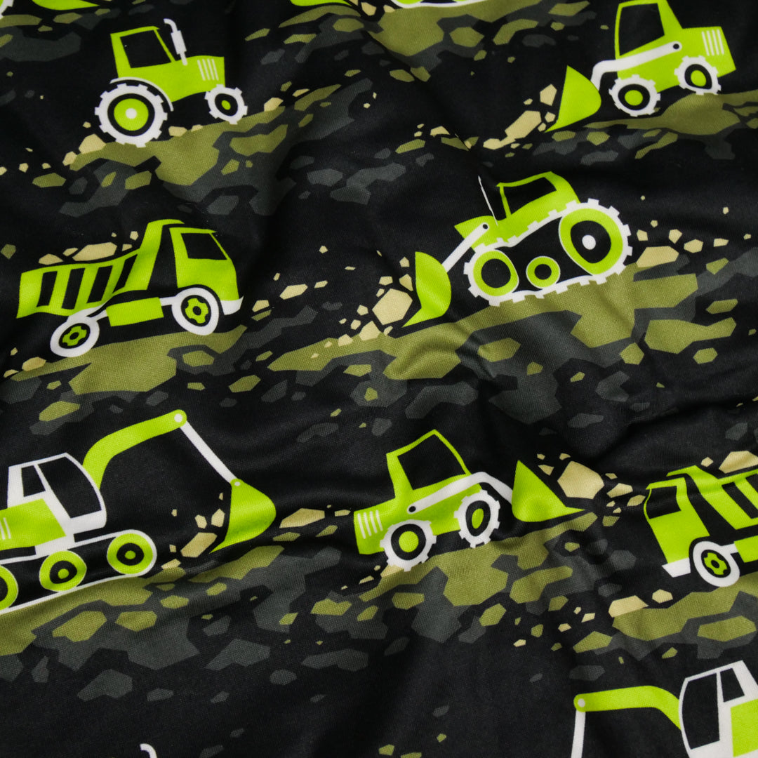 NIGHTY NITE - BRUSHED KNIT PRINTS - DUMP TRUCK