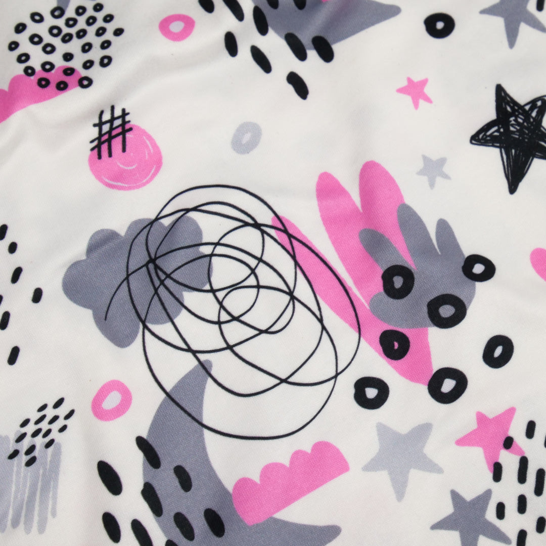 NIGHTY NITE - BRUSHED KNIT PRINTS - SCRIBBLES