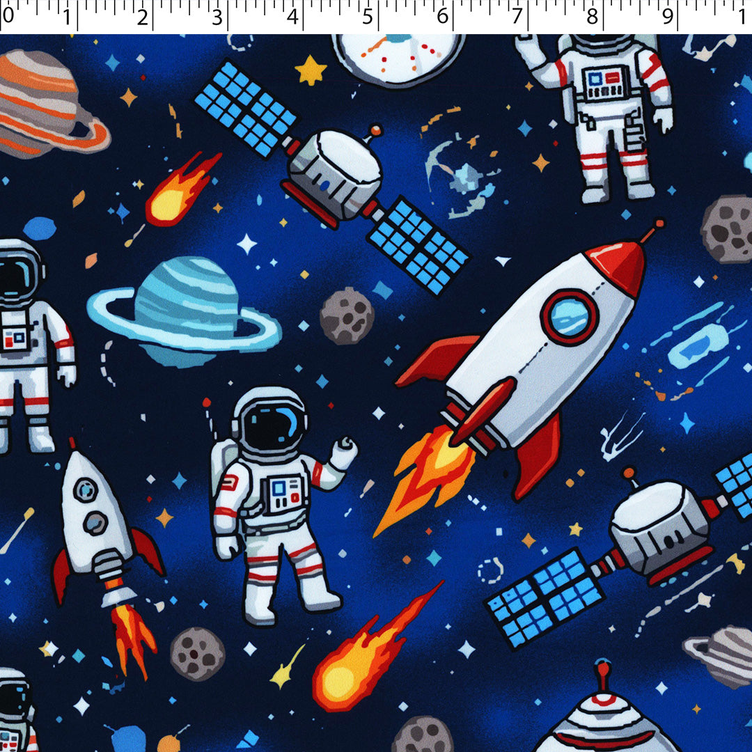 NIGHTY NITE - BRUSHED KNIT PRINTS - SPACEMAN