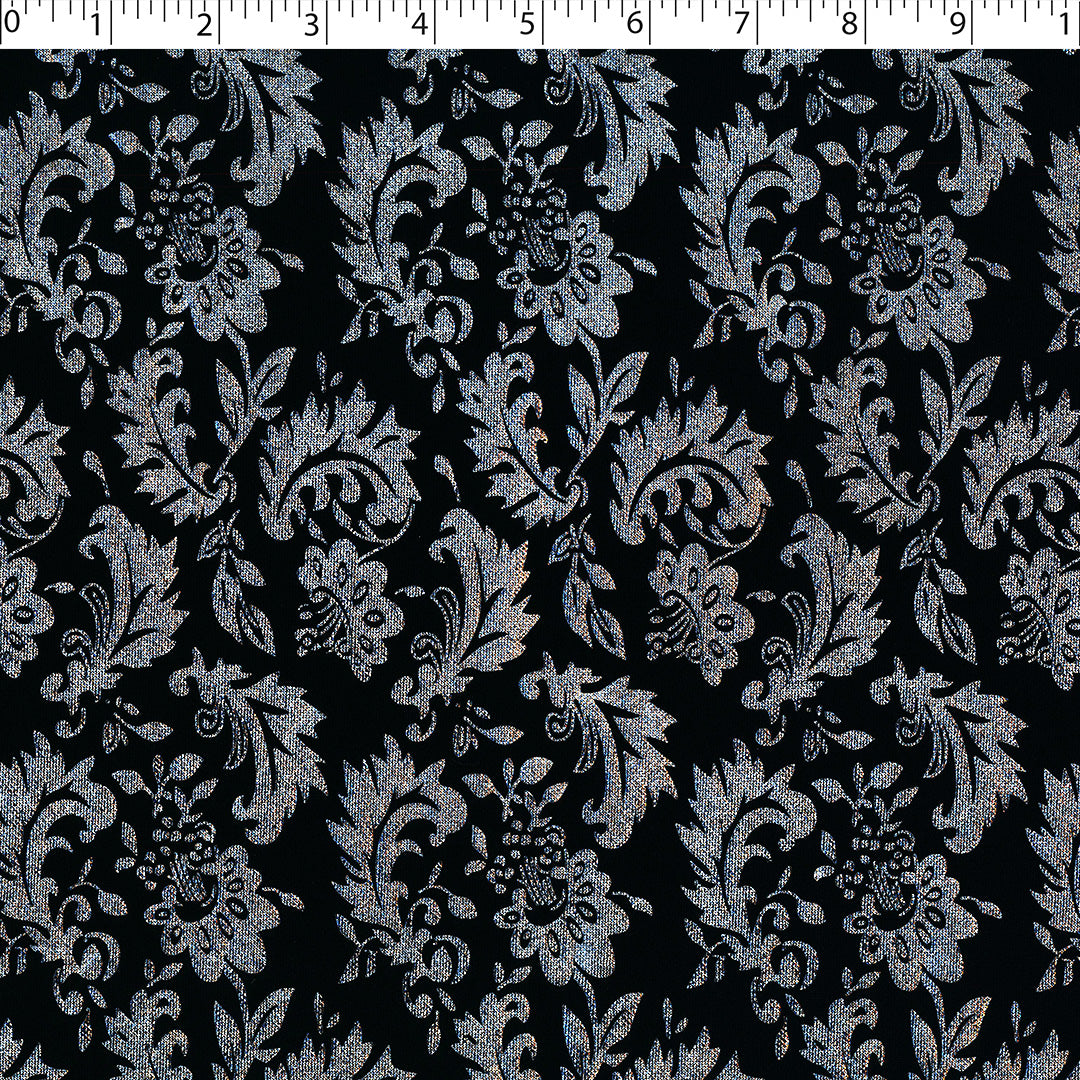 CROWN JEWELS - KNIT WITH FOIL PRINT - DAMASK FLORAL