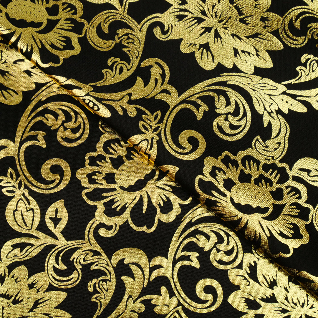CROWN JEWELS - KNIT WITH FOIL PRINT - FLORAL ARABESQUE
