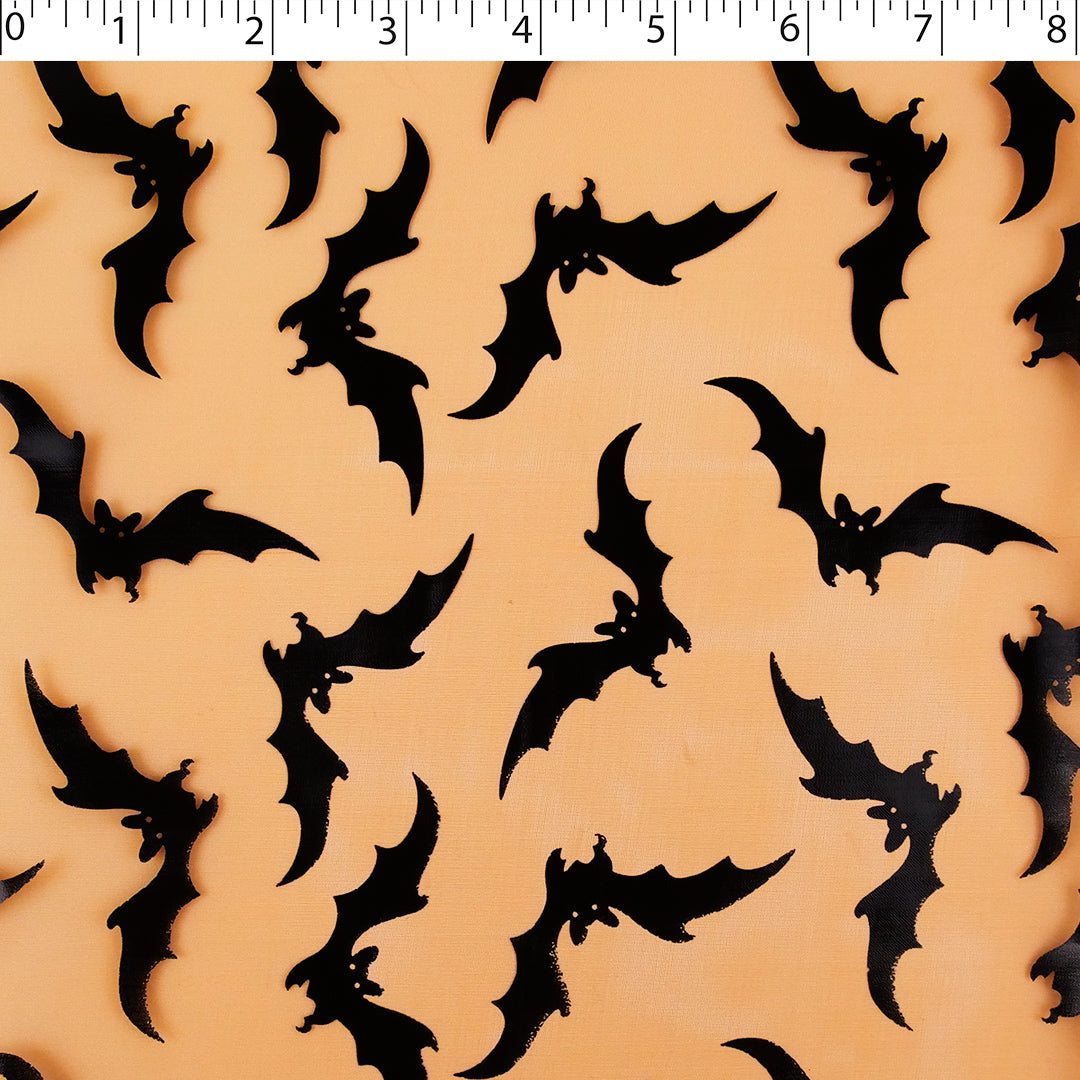 SPOOKY ORGANZA WITH FOIL - BAT