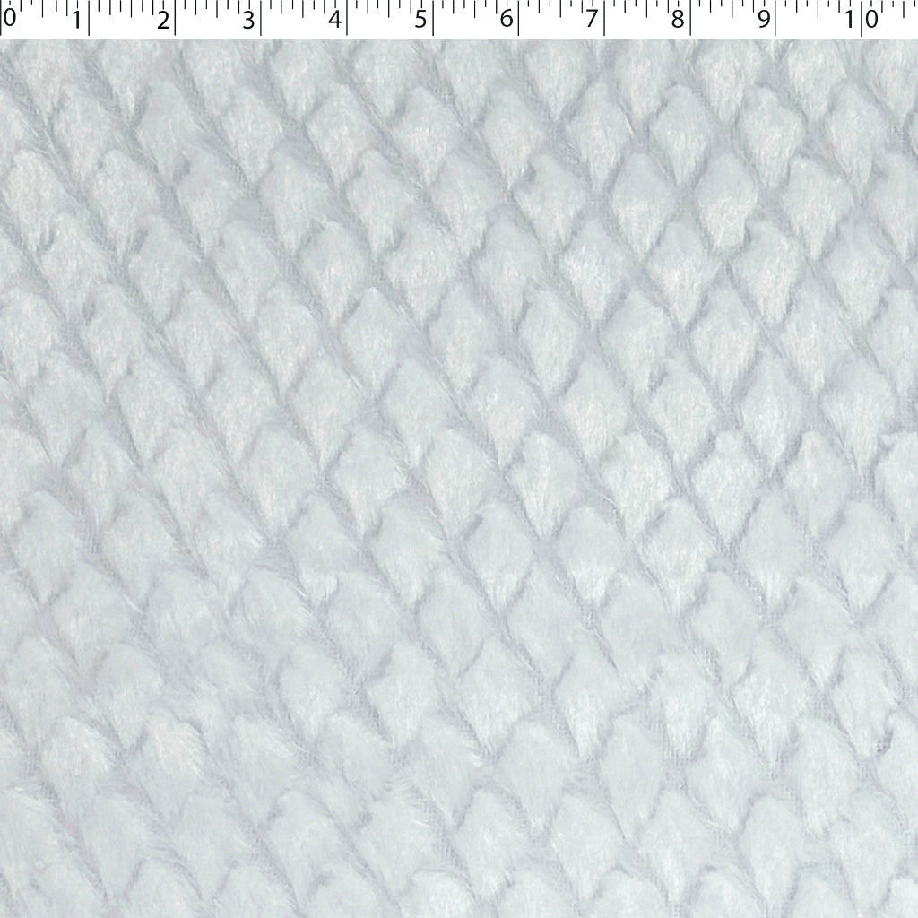 white polyester embossed diamond chenille