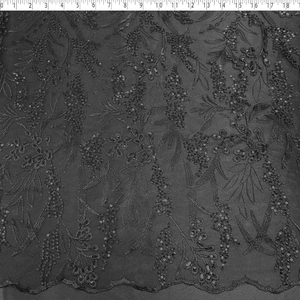 LUCIANA EMBROIDERED SEQUIN TULLE - DOT CLUSTERS