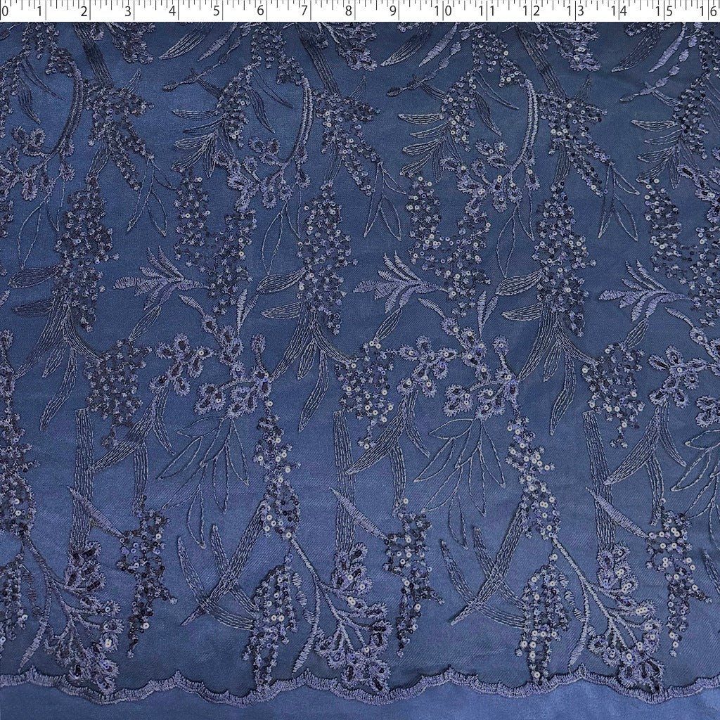 LUCIANA EMBROIDERED SEQUIN TULLE - DOT CLUSTERS