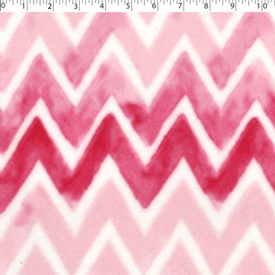 pink verigated chevron fleece print