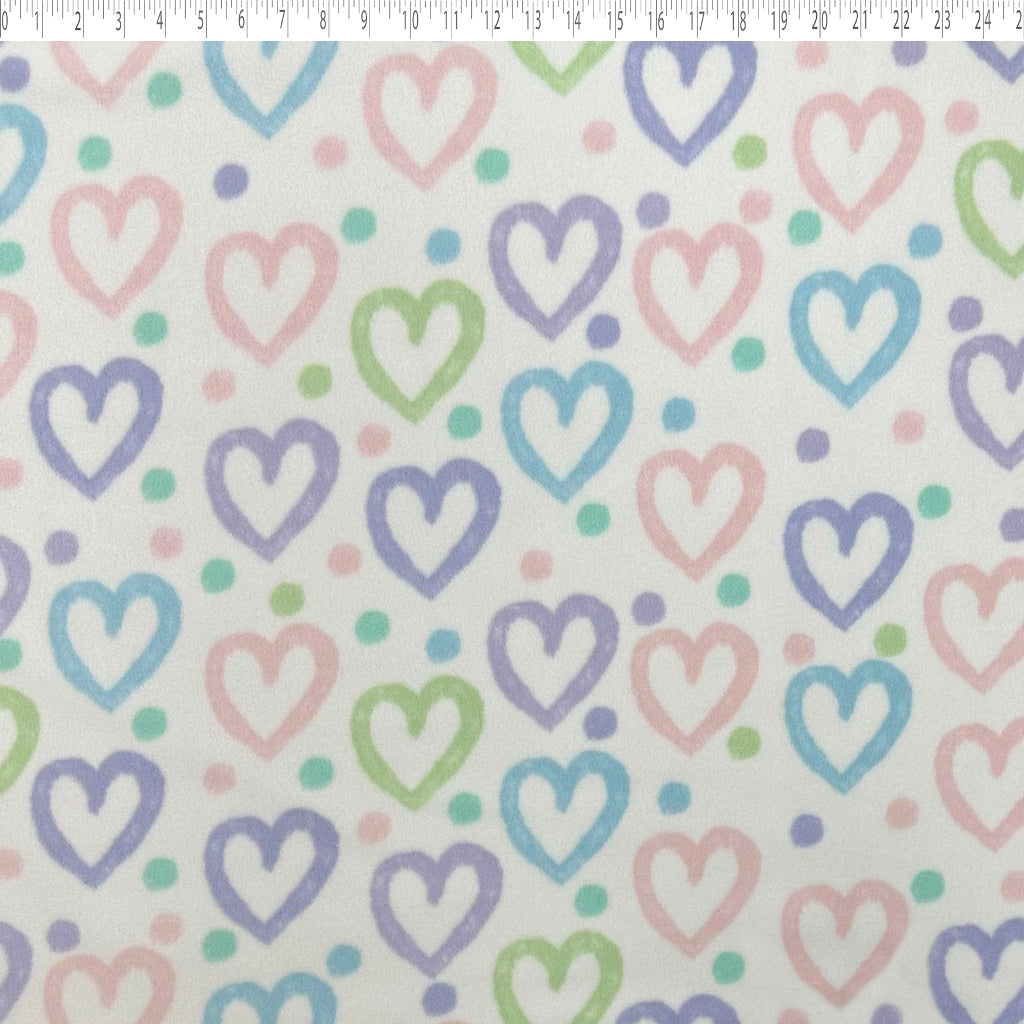 MOUNTAIN FLEECE PRINTS BABY - HEARTS ALLOVER