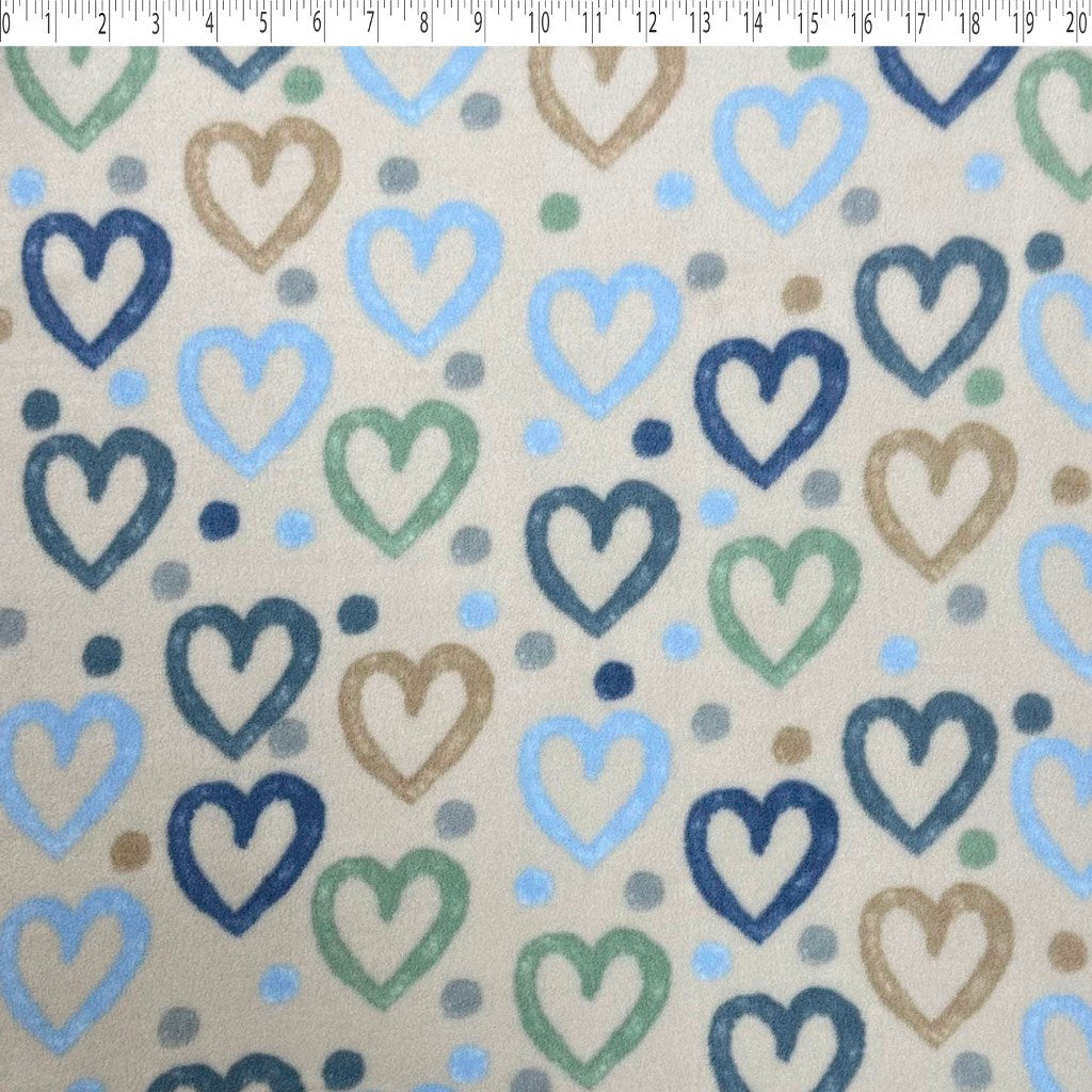 MOUNTAIN FLEECE PRINTS BABY - HEARTS ALLOVER