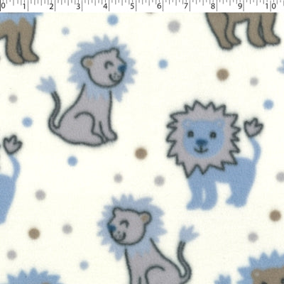 ivory friendly lion fleece