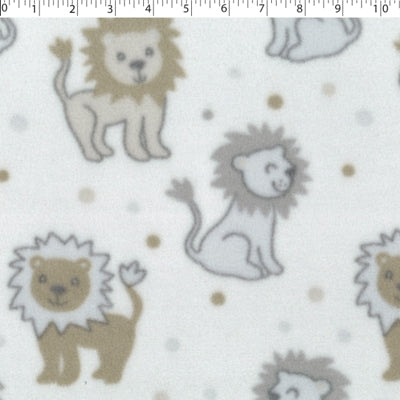 lt gray friendly lion fleece