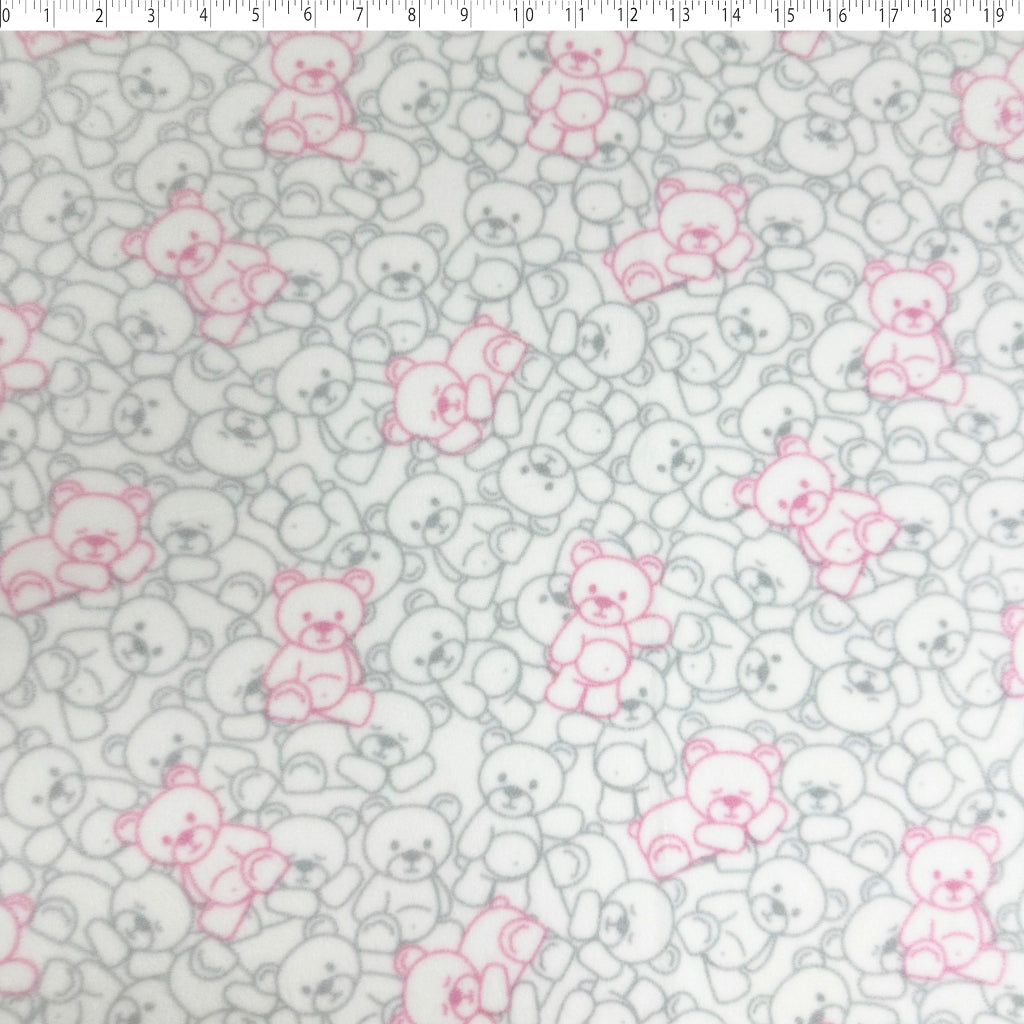 rose lots of bears fleece print