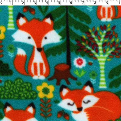 VALLEY FLEECE PRINTS - FOREST FOX
