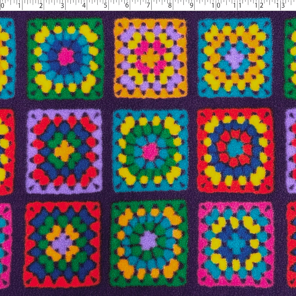 MOUNTAIN FLEECE PRINTS - CHOCHET THROW