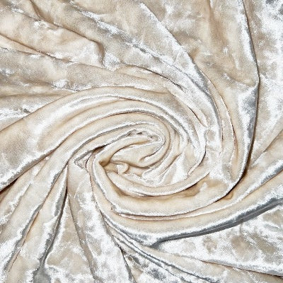 champagne polyester spandex crushed velvet solid
