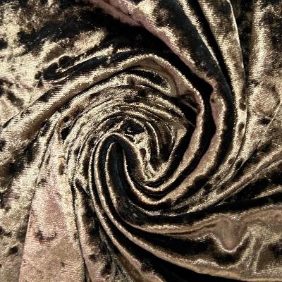 chocolate polyester spandex crushed velvet solid