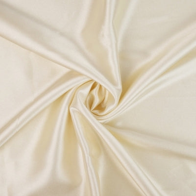 ivory polyester stretch satin