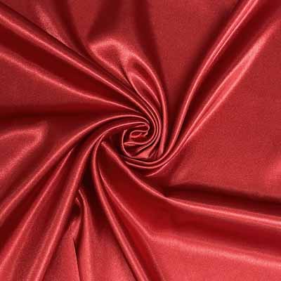 red polyester stretch satin