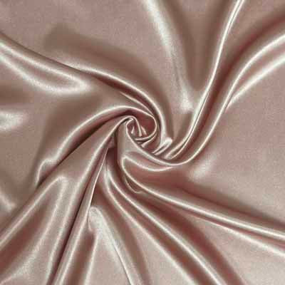 dusty cameo polyester stretch satin
