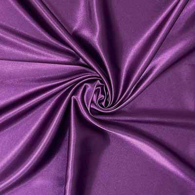 purple polyester stretch satin