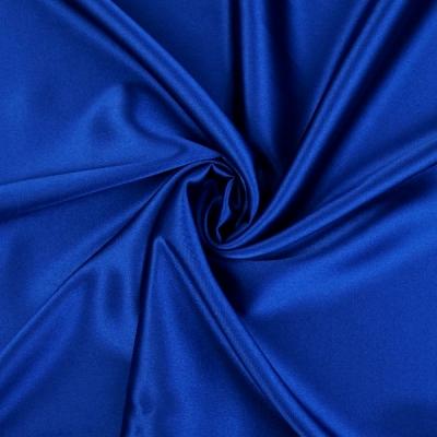 electric blue polyester stretch satin