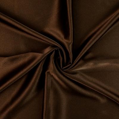 chocolate polyester stretch satin