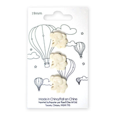 KIDS BUTTON - ELEPHANT 19MM (Elephant)