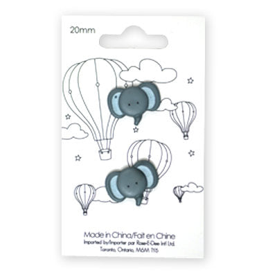 KIDS BUTTON - ELEPHANT HEAD 20MM