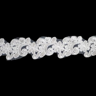 4CM (1 1/2") BRIDAL LACE TRIM FLAT