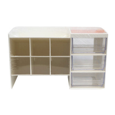 OBLIQUE PLUG IN DESIGN CRAFT AND SEWING ORGANIZER WITH 3 MINI DRAWERS (29773)