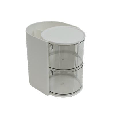 2 TIER CRAFT AND SEWING ORGANIZER WITH ROUND SWIVEL DRAWERS