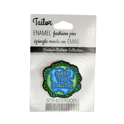 FASHION ENAMEL PIN -SAVE THE EARTH