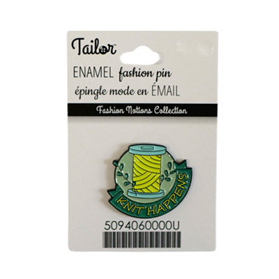 FASHION ENAMEL PIN - KNIT HAPPENS