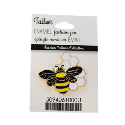 FASHION ENAMEL PIN - BEE & HONEYCOMB