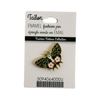 FASHION ENAMEL PIN - FLORAL BUTTERFLY