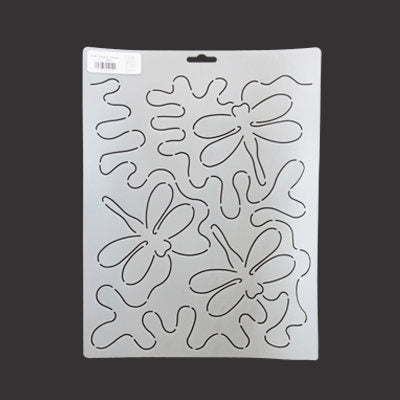 EL49 11" DRAGONFLY STIPPLE QUILTING STENCIL