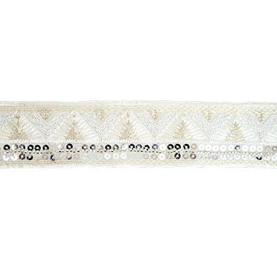 BEAD EMBROIDERED TRIM 5.4CM