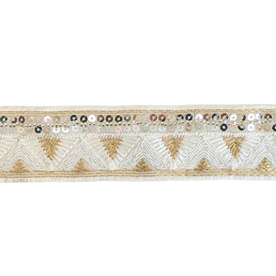 SEQUIN EMBROIDERED TRIM 4.8CM