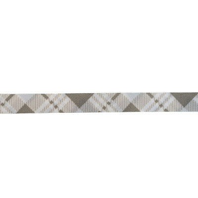 10MM (3/8") WOVEN TAPE TARTAN DIAGONAL PRINT DOUBLE FACED (KJT1572)