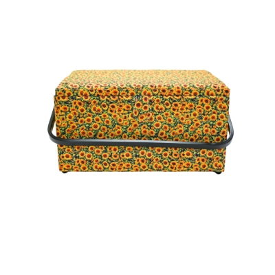 SEWING BASKET WITH PLASTIC HANDLE - LARGE