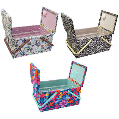 DOUBLE HANDLE SEWING BASKET - LARGE