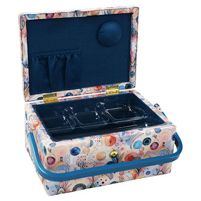 Sewing Basket with Plastic Handle - Large