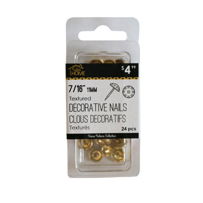 7/16" (11MM) HAMMERED DECORATIVE NAILS 24PCS