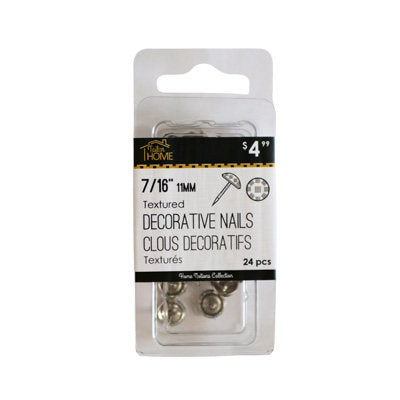 7/16" (11MM) HAMMERED DECORATIVE NAILS 24PCS