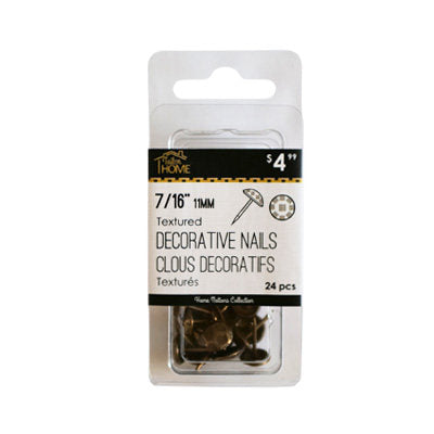 7/16" (11MM) HAMMERED DECORATIVE NAILS 24PCS