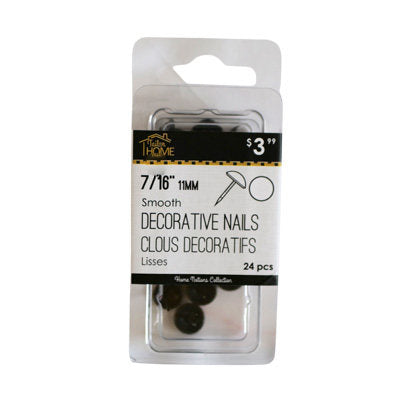 7/16" (11MM) SMOOTH DECORATIVE NAILS 24PCS